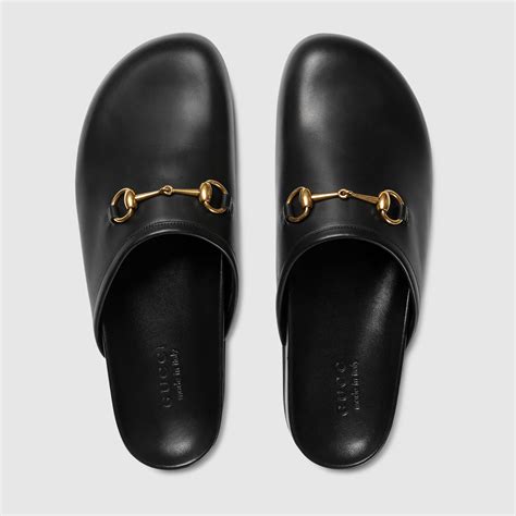 gucci leather slippers.